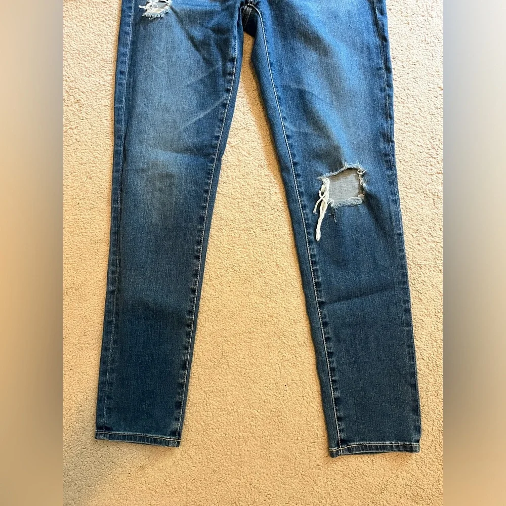 AG Adriano Goldschmied Jeans Womens 27R Stevie Ankle Slim Straight Distressed - Picture 2 of 9